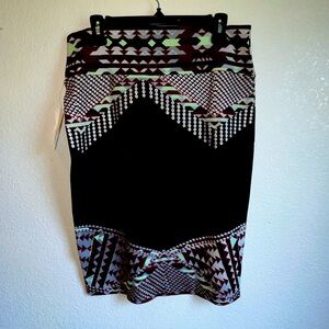 Lularoe Black/Red Elegant Pencil Skirt-Large